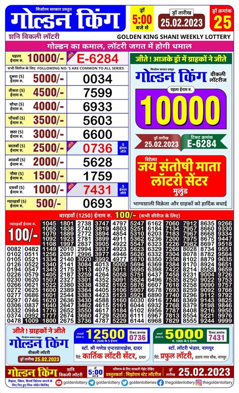 golden king shani weekly lottery|Institutional Finance and State Lottery.